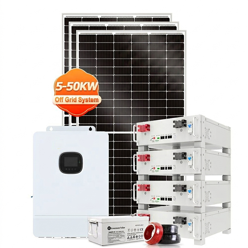Off Grid Solar Kit - ระบบโซลาร์เซลล์เชิงพาณิชย์และอุตสาหกรรม 50KW 100KW 200KW แบบไฮบริดออฟกริด ชุดอุปกรณ์ครบชุด