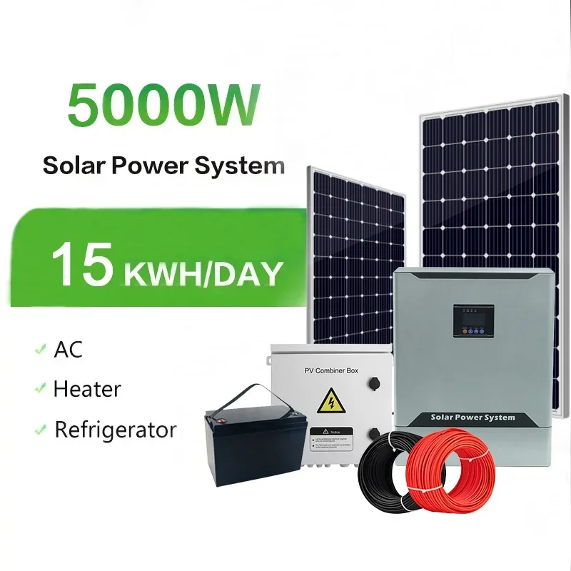 Off Grid Solar Kit - ระบบพลังงานแสงอาทิตย์ 2025/5000 วัตต์ อินเวอร์เตอร์ไฮบริด ชุดแผงโซลาร์เซลล์ครบชุด ระบบไฟฟ้าแบบออฟกริด